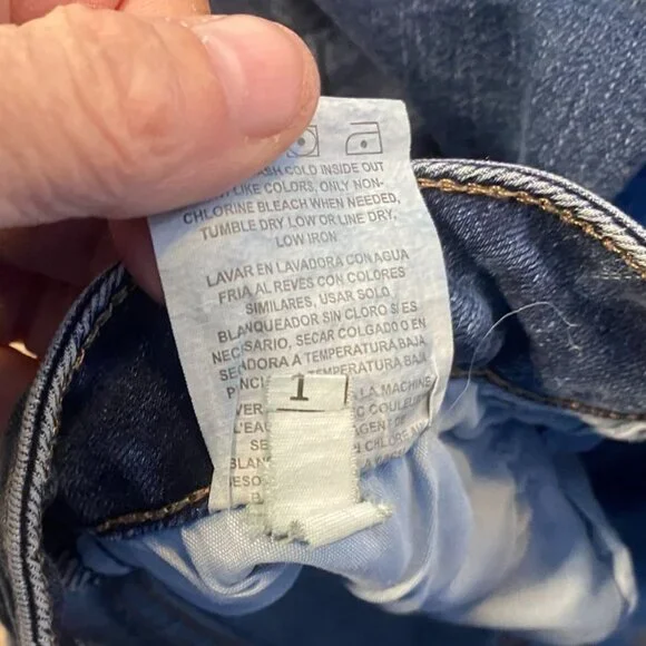 Lee Womens Capri Jeans Size 14 Medium Blue Denim Straight Cropped Stretch Casual - Picture 10 of 16